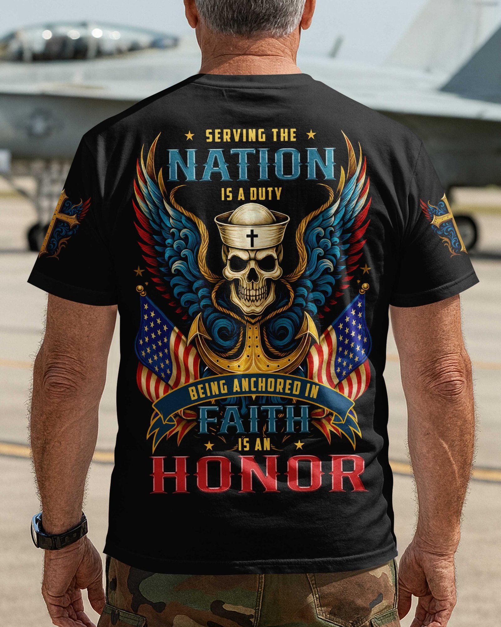 Serving The Nation Is A Duty Being Anchored In Faith Is An Honor T-Shirt