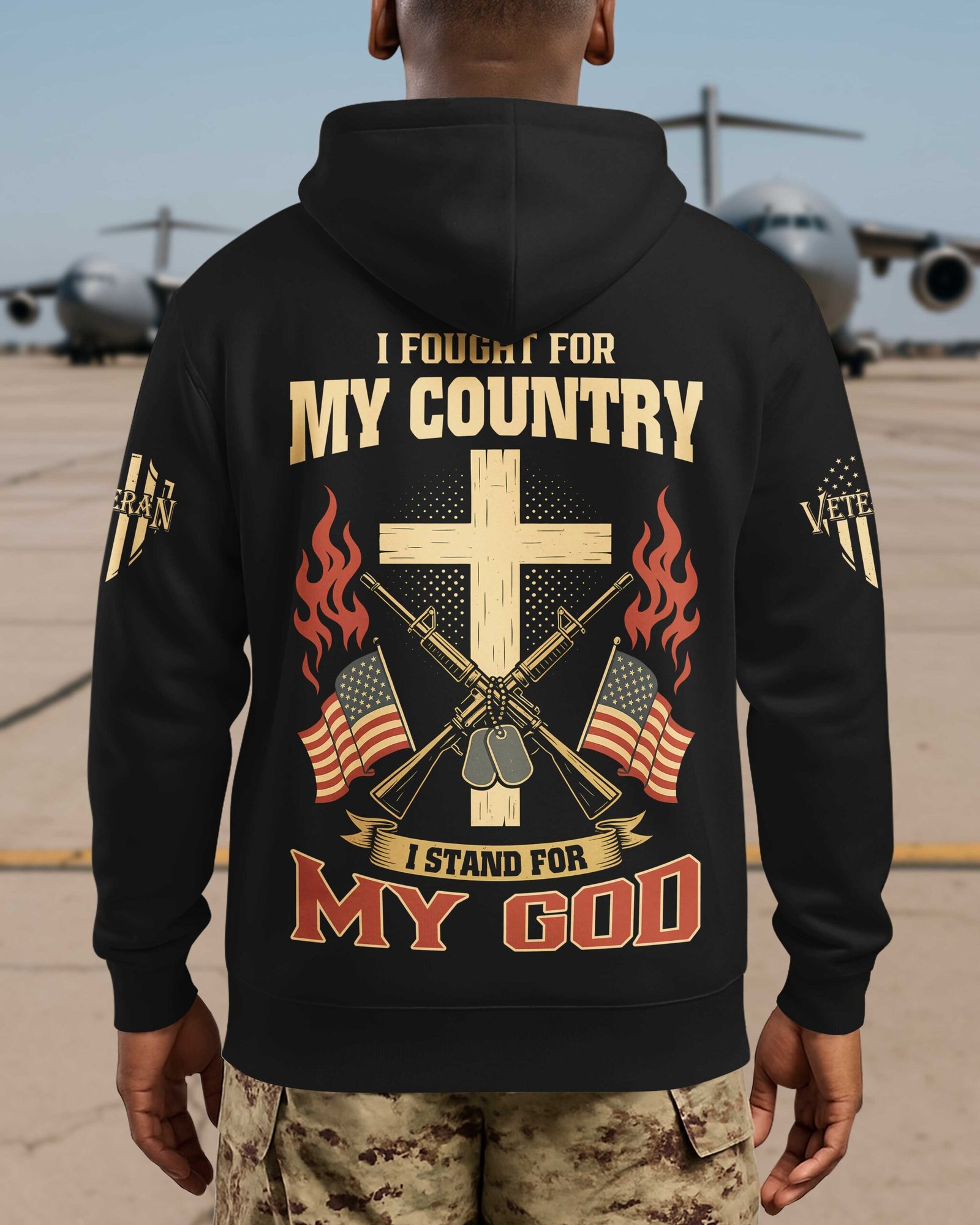 I Fought For My Country I Stand For My God T-Shirt - Image 10